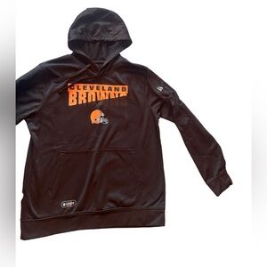 NFL Team Apparel Men’s CLEVELAND BROWNS Dri-Fit Hoodie Large